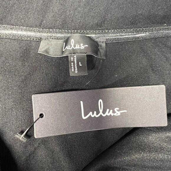 Lulus How Much I Care Midnight Blue Off-the-Shoulder Midi Dress Size L NWT - Picture 11 of 13